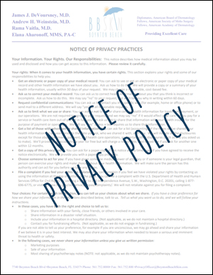 Notice of Privacy Policy