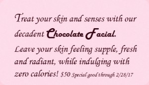 Boynton Beach Skin * Chocolate Facial Special
